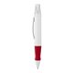 aerial view a red spritzer refillable sanitizer ballpoint pen - sanitizer not included, image 1 of 3