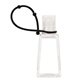 aerial view a black amore iii 1 oz hand sanitizer with strap, image 1 of 6
