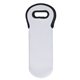 a white sublimated neoprene wine holder