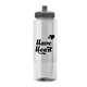 a clear bottle & gray lid 32 oz the guzzler transparent color sport bottle