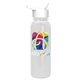 aerial view a white lid & white bottle terrain - 24 oz metalike bottle with flip straw lid and digital imprint, image 1 of 2