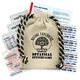 a natural with black drawstring handy canvas first aid kit
