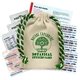 a natural with green drawstring handy canvas first aid kit