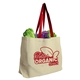 a natural with red handles the natural - 8 oz canvas tote