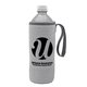 aerial view a heather gray water bottle caddy with carry handle strap, image 1 of 2