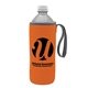 aerial view a orange with gray trim water bottle caddy with carry handle strap, image 1 of 2