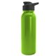 a black lid & lime-green bottle terrain - 24 oz metalike bottle with drink thru lid and digital imprint