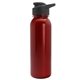 a black lid & red bottle terrain - 24 oz metalike bottle with drink thru lid and digital imprint