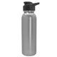 a black lid & silver bottle terrain - 24 oz metalike bottle with drink thru lid and digital imprint