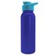 a cyan lid & blue bottle terrain - 24 oz metalike bottle with drink thru lid and digital imprint