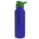 a green lid & blue bottle terrain - 24 oz metalike bottle with drink thru lid and digital imprint