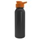 a orange lid & black bottle terrain - 24 oz metalike bottle with drink thru lid and digital imprint