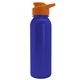 a orange lid & blue bottle terrain - 24 oz metalike bottle with drink thru lid and digital imprint