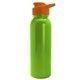 a orange lid & lime-green bottle terrain - 24 oz metalike bottle with drink thru lid and digital imprint