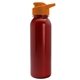 a orange lid & red bottle terrain - 24 oz metalike bottle with drink thru lid and digital imprint