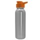 a orange lid & silver bottle terrain - 24 oz metalike bottle with drink thru lid and digital imprint