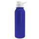 a white lid & blue bottle terrain - 24 oz metalike bottle with drink thru lid and digital imprint