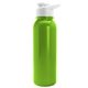a white lid & lime-green bottle terrain - 24 oz metalike bottle with drink thru lid and digital imprint
