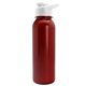 a white lid & red bottle terrain - 24 oz metalike bottle with drink thru lid and digital imprint