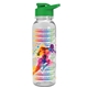 a green lid & clear bottle the outdoorsman - 24 oz tritan(tm) bottle with drink thru lid and digital imprint