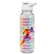 a white lid & clear bottle the outdoorsman - 24 oz tritan(tm) bottle with drink thru lid and digital imprint