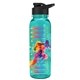 a black lid & transparent-teal bottle the outdoorsman - 24 oz tritan(tm) bottle with drink thru lid and digital imprint