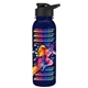 a black lid & transparent-navy-blue bottle the outdoorsman - 24 oz tritan(tm) bottle with drink thru lid and digital imprint