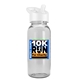 aerial view a white lid & clear bottle cadet - 18 oz tritan(tm) bottle with flip straw lid and digital imprint, image 1 of 2