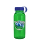 a royal blue lid & transparent green bottle cadet - 18 oz tritan(tm) bottle with tethered lid and digital imprint