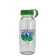 a green lid & clear bottle cadet - 18 oz tritan(tm) bottle with tethered lid and digital imprint