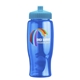 a cyan lid & transparent blue bottle poly - pure - 27 oz transparent bottle with push pull lid and digital imprint