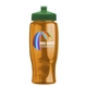 a green lid & transparent-orange bottle poly - pure - 27 oz transparent bottle with push pull lid and digital imprint