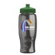 a green lid & transparent-smoke bottle poly - pure - 27 oz transparent bottle with push pull lid and digital imprint