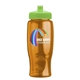a lime-green lid & transparent-orange bottle poly - pure - 27 oz transparent bottle with push pull lid and digital imprint