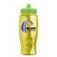 a lime-green lid & transparent-yellow bottle poly - pure - 27 oz transparent bottle with push pull lid and digital imprint