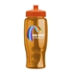 a orange lid & transparent-orange bottle poly - pure - 27 oz transparent bottle with push pull lid and digital imprint
