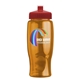 a red lid & transparent-orange bottle poly - pure - 27 oz transparent bottle with push pull lid and digital imprint