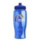 a royal-blue lid & transparent blue bottle poly - pure - 27 oz transparent bottle with push pull lid and digital imprint