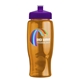 a violet lid & transparent-orange bottle poly - pure - 27 oz transparent bottle with push pull lid and digital imprint