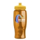 a yellow lid & transparent-orange bottle poly - pure - 27 oz transparent bottle with push pull lid and digital imprint