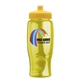 a yellow lid & transparent-yellow bottle poly - pure - 27 oz transparent bottle with push pull lid and digital imprint