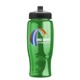 a black lid & transparent-green bottle poly - pure - 27 oz transparent bottle with push pull lid and digital imprint