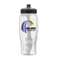 a black lid & clear bottle poly - pure - 27 oz transparent bottle with push pull lid and digital imprint