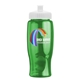 a white lid & transparent-green bottle poly - pure - 27 oz transparent bottle with push pull lid and digital imprint
