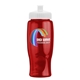 a white lid & transparent-red bottle poly - pure - 27 oz transparent bottle with push pull lid and digital imprint