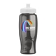 a white lid & transparent-smoke bottle poly - pure - 27 oz transparent bottle with push pull lid and digital imprint