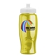 a white lid & transparent-yellow bottle poly - pure - 27 oz transparent bottle with push pull lid and digital imprint