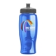 a gray lid & transparent blue bottle poly - pure - 27 oz transparent bottle with push pull lid and digital imprint