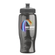 a gray lid & transparent-smoke bottle poly - pure - 27 oz transparent bottle with push pull lid and digital imprint