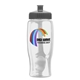 a gray lid & clear bottle poly - pure - 27 oz transparent bottle with push pull lid and digital imprint